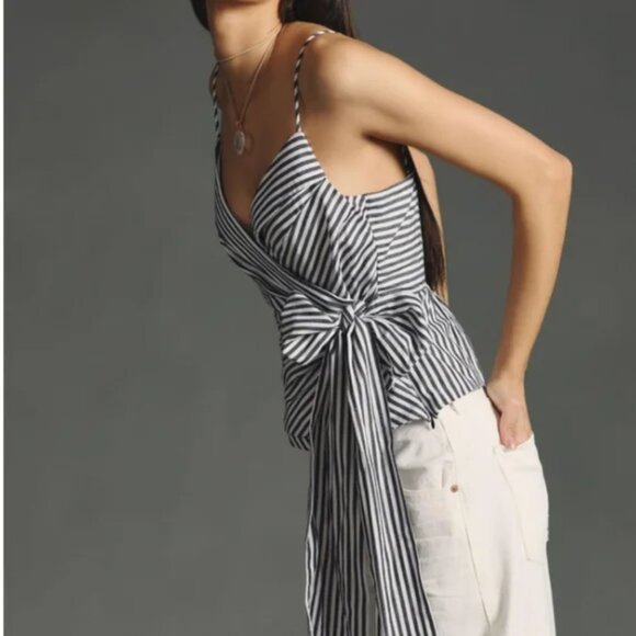01 Anthropologie Maeve Wrap V Neck Tank NWOT Large - Picture 4 of 8